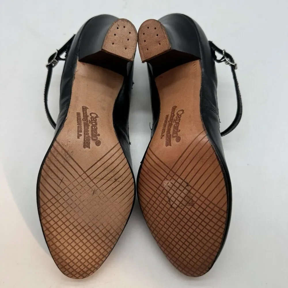 Vtg. Capezio Manhattan Xtreme Mary Jane Heeled Tap Dance Shoes 4.5M No Taps USA